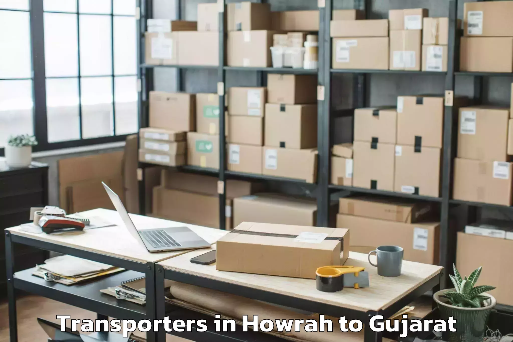 Book Howrah to Vadnagar Transporters Online